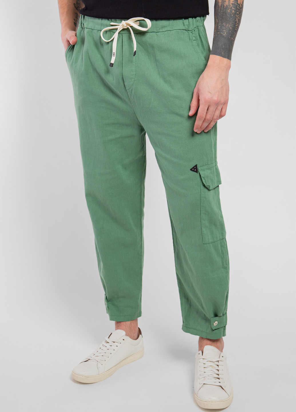 Зеленые кэжуал демисезонные брюки J.B4 (Just Before)