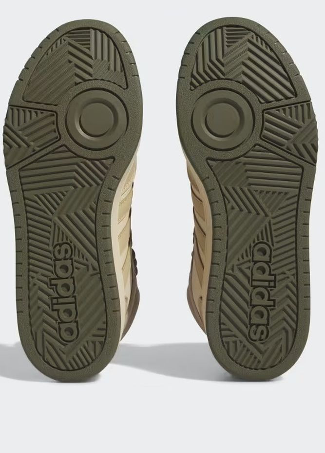 Бежевые зимние мужские зимние кроссовки ботинки hoops 3.0 mid. оригинал adidas