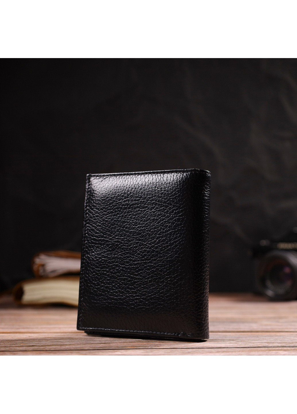 Гаманець для жінок середнього розміру з натуральної шкіри 21817 Чорний Canpellini (259815845)