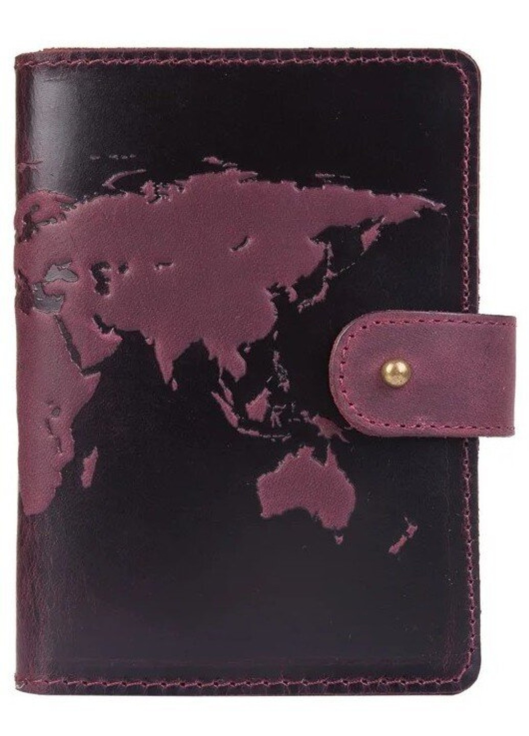 Обкладинка для паспорта зі шкіри «World Map» PB-03S / 1 Shabby Night Чорний Hi Art (268371710)