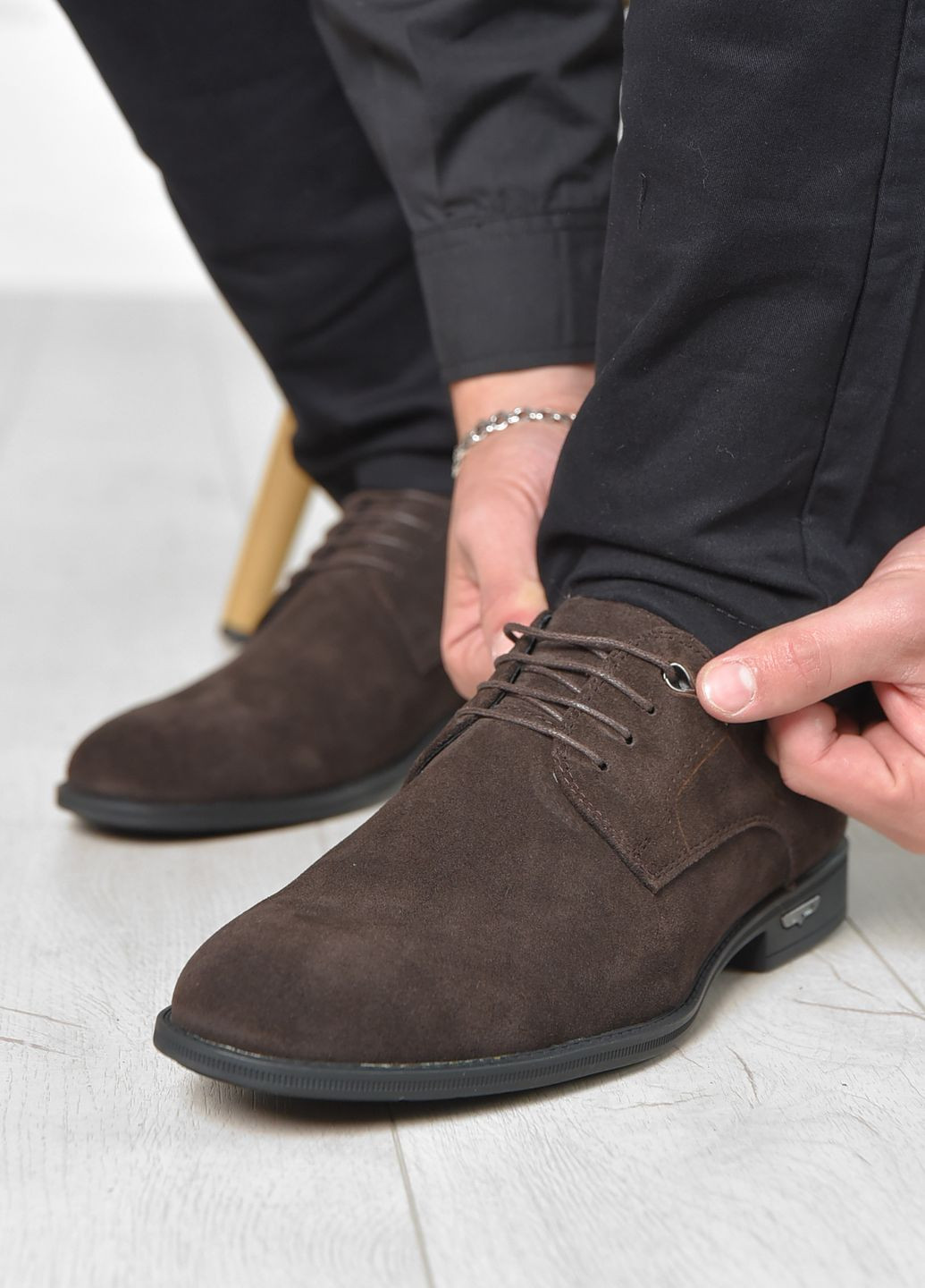 Туфлі чоловічі коричневого кольору Let's Shop (265911007)