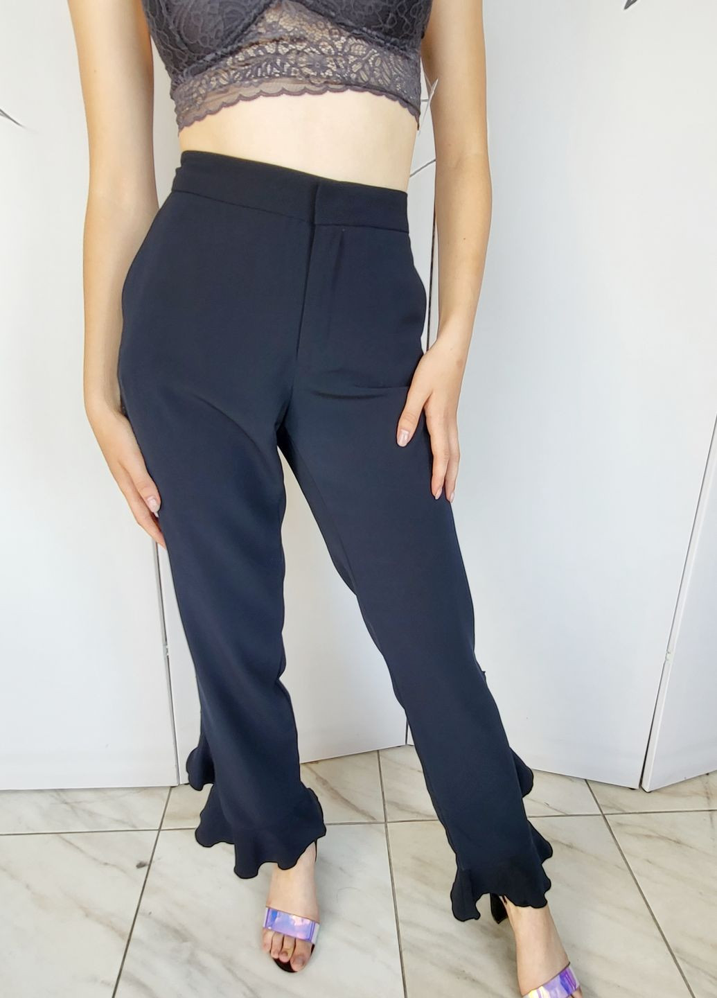 Штани жіночі з рюшами Zara (273476037)