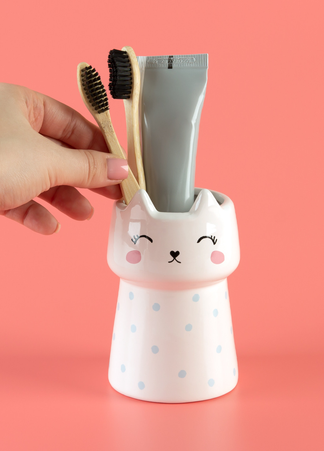 Підставка для зубних щіток "Cute cat" 250 мл MVM (259921086)