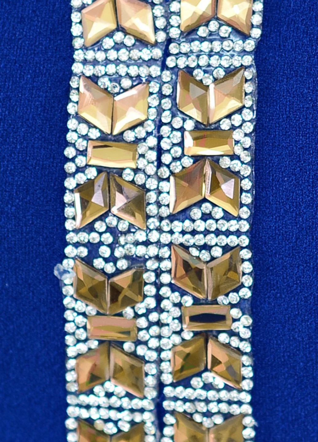 Синя сукнi норма сукня з v вирізом та кристалами (ут000049557) Lemanta