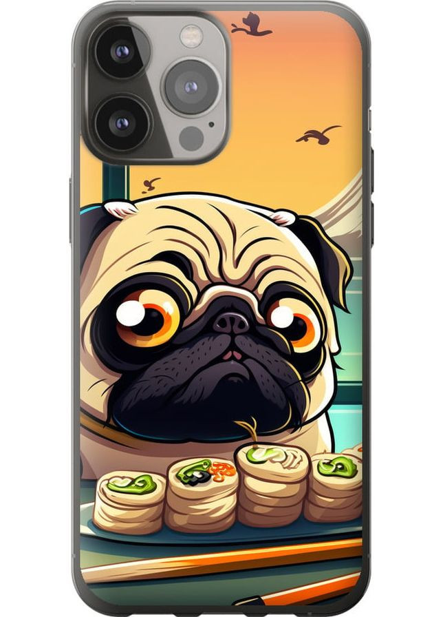 Силіконовий чохол 'Мопс і суші' для Endorphone Apple iPhone 13 Pro Max (276314100)