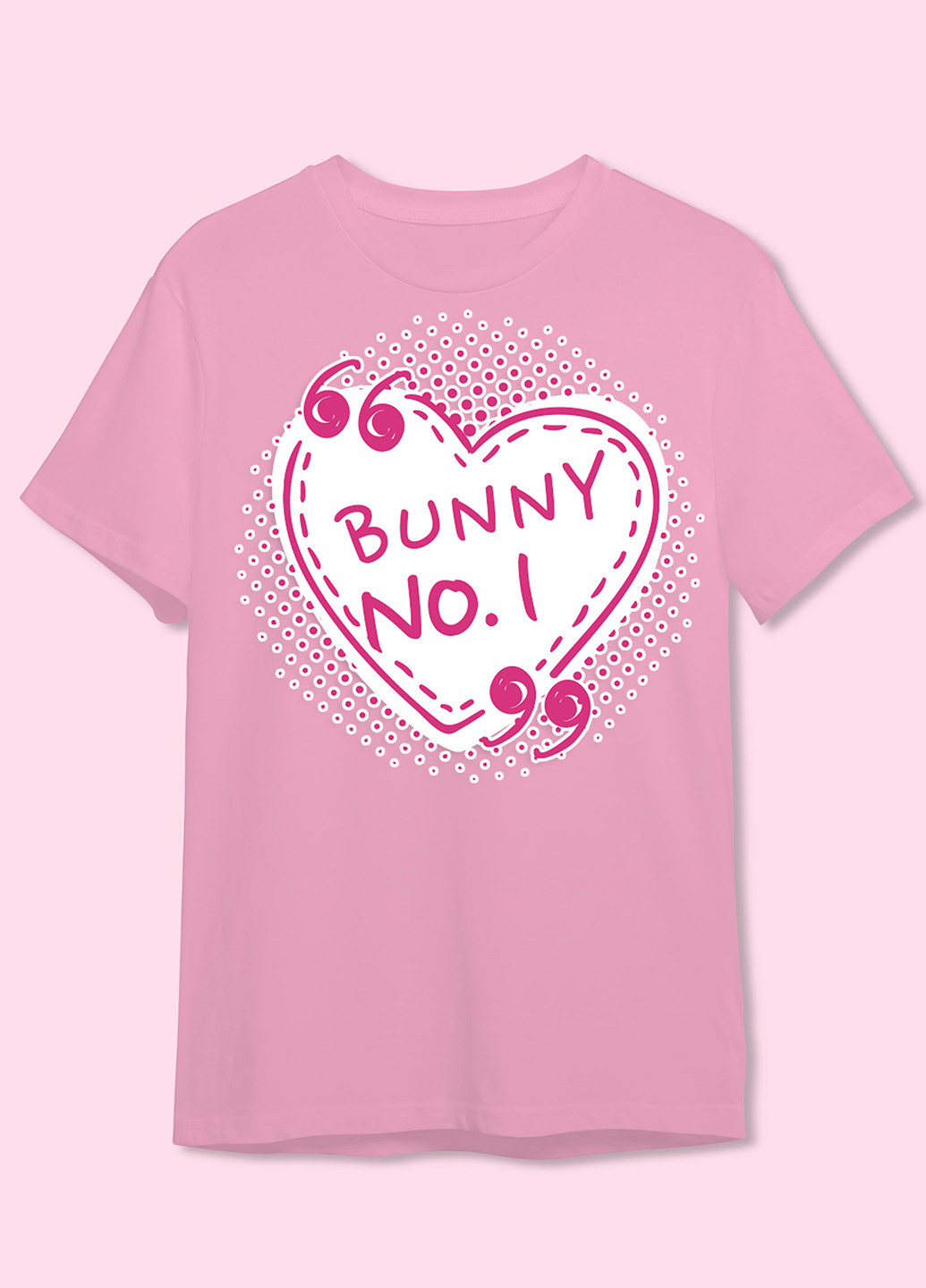 Розовая футболка розовая «bunny №1» Lady Bunny