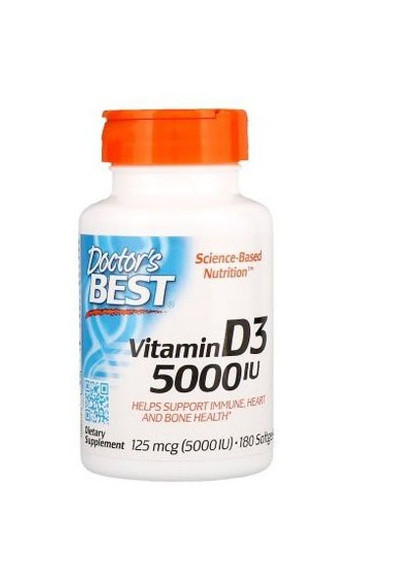 Vitamin D3 5000 IU 180 Softgels Doctor's Best (256720359)