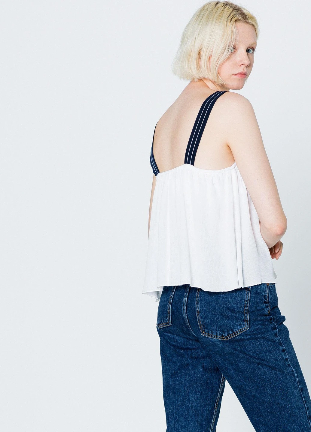 Топ літо,білий-синій, Pull & Bear (258386655)