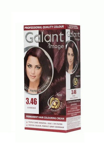 Стойкая крем-краска для волос Image 3.46 бордо 115 мл Galant (258512398)