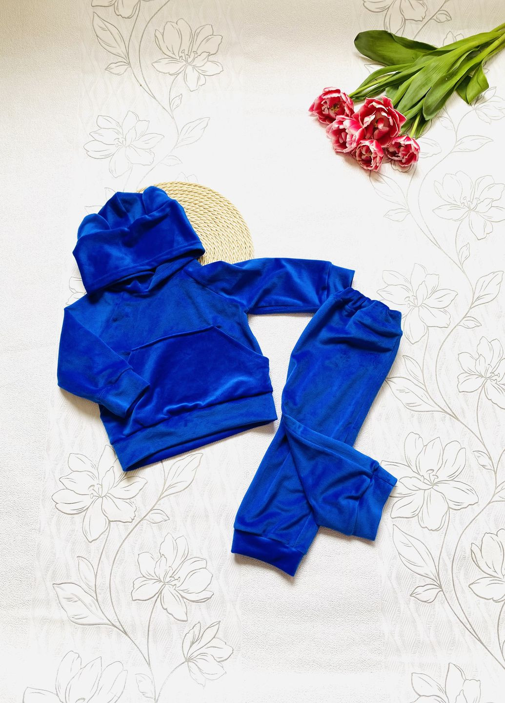 Синій демісезонний костюм дитячий велюровий демісезонний Винни Пух