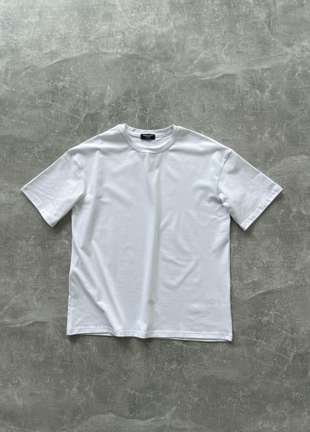 Белая футболка ms basic оверсайз (белый) с длинным рукавом Vakko