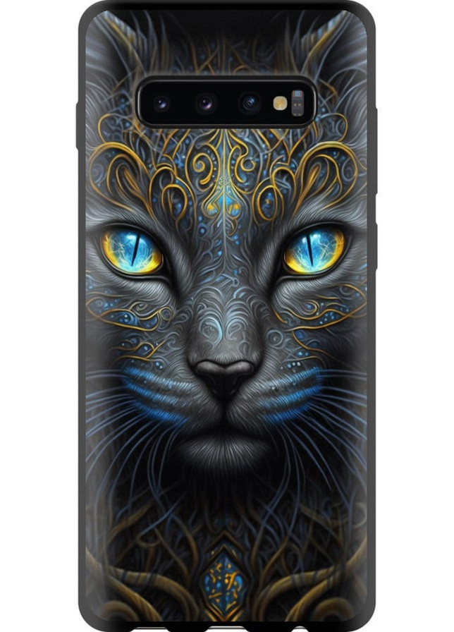 TPU черный чехол 'Кошка' для Endorphone Samsung Galaxy S10 Plus (257832221)