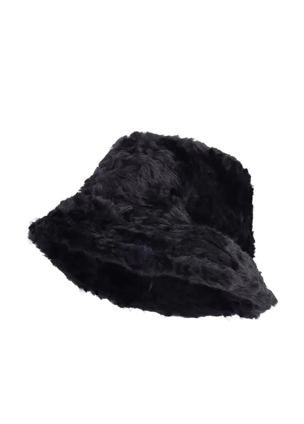 Wuke Пухнаста з куліскою хутряна плюшева тедді баранчик каракуль унісекс one size Чорна Brand шапка-панама (257252940)