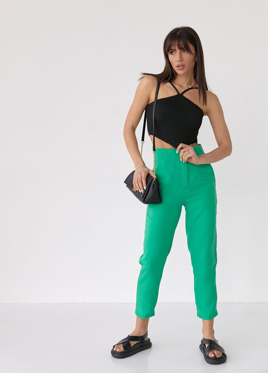 Классические брюки со стрелками - зеленый PERRY (262809960)