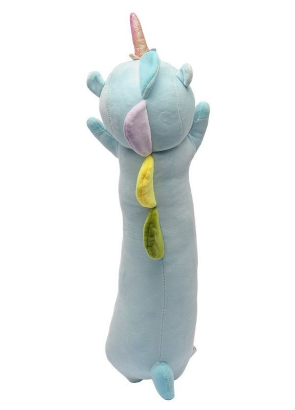 М'яка іграшка подушка Єдиноріг-батон плюшева 105 см Блакитний No Brand (261763694)