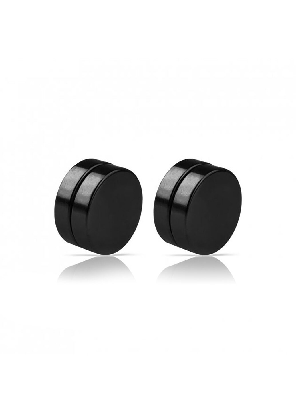 Серьги-клипсы на магните из стали бренда цвет Черный, диаметр 8 мм Spikes (257934042)