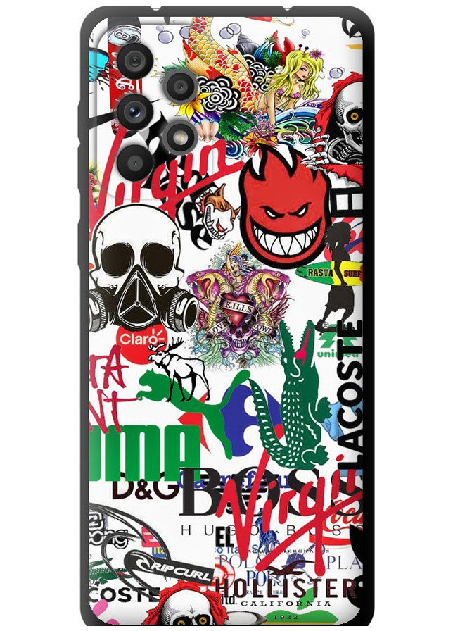 TPU чехол 'Many different logos' для Endorphone Samsung Galaxy A73 A736B (259944401)