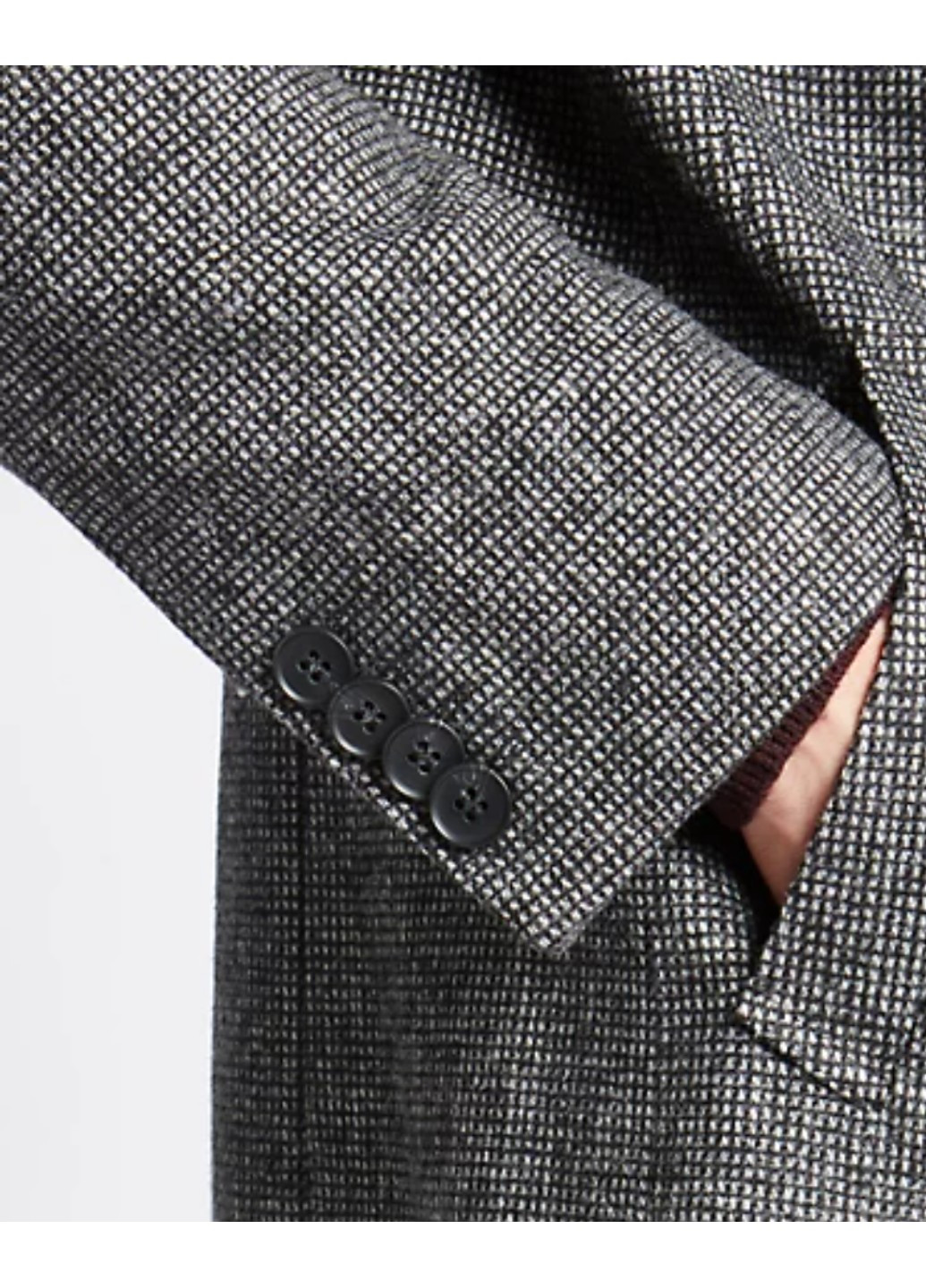 Серое демисезонное Мужское однобортное пальто М&S (56357) M Серое M&S