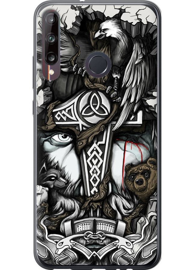 Силіконовий чохол 'Тату Вікінг' для Endorphone Huawei P40 Lite E (257839476)