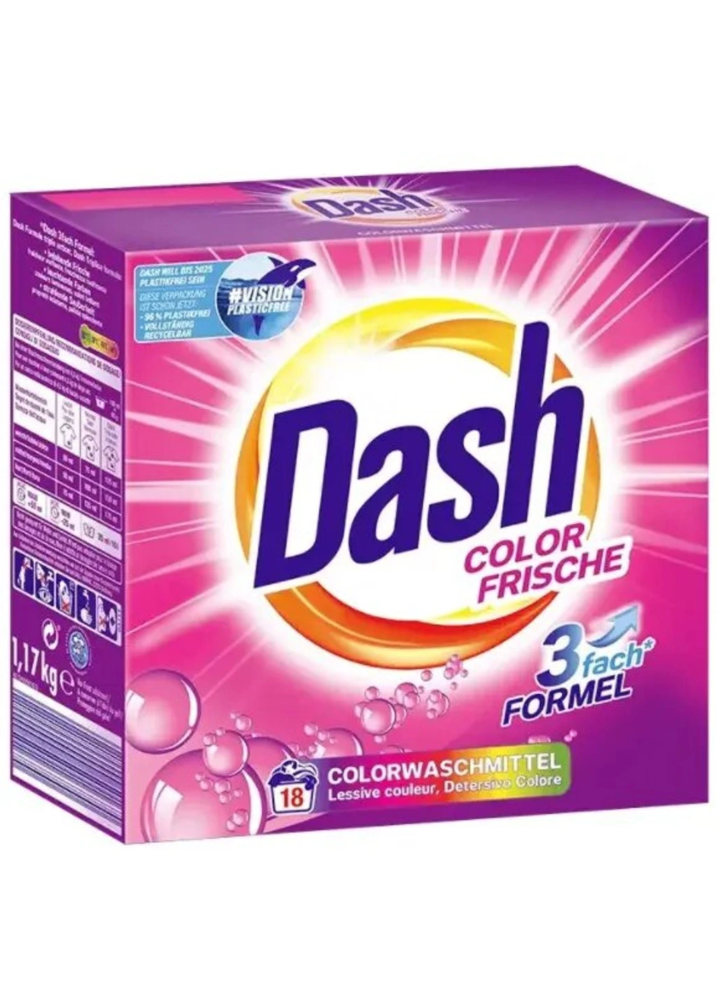 Пральний порошок Color Frische 1,17кг Dash (276969557)