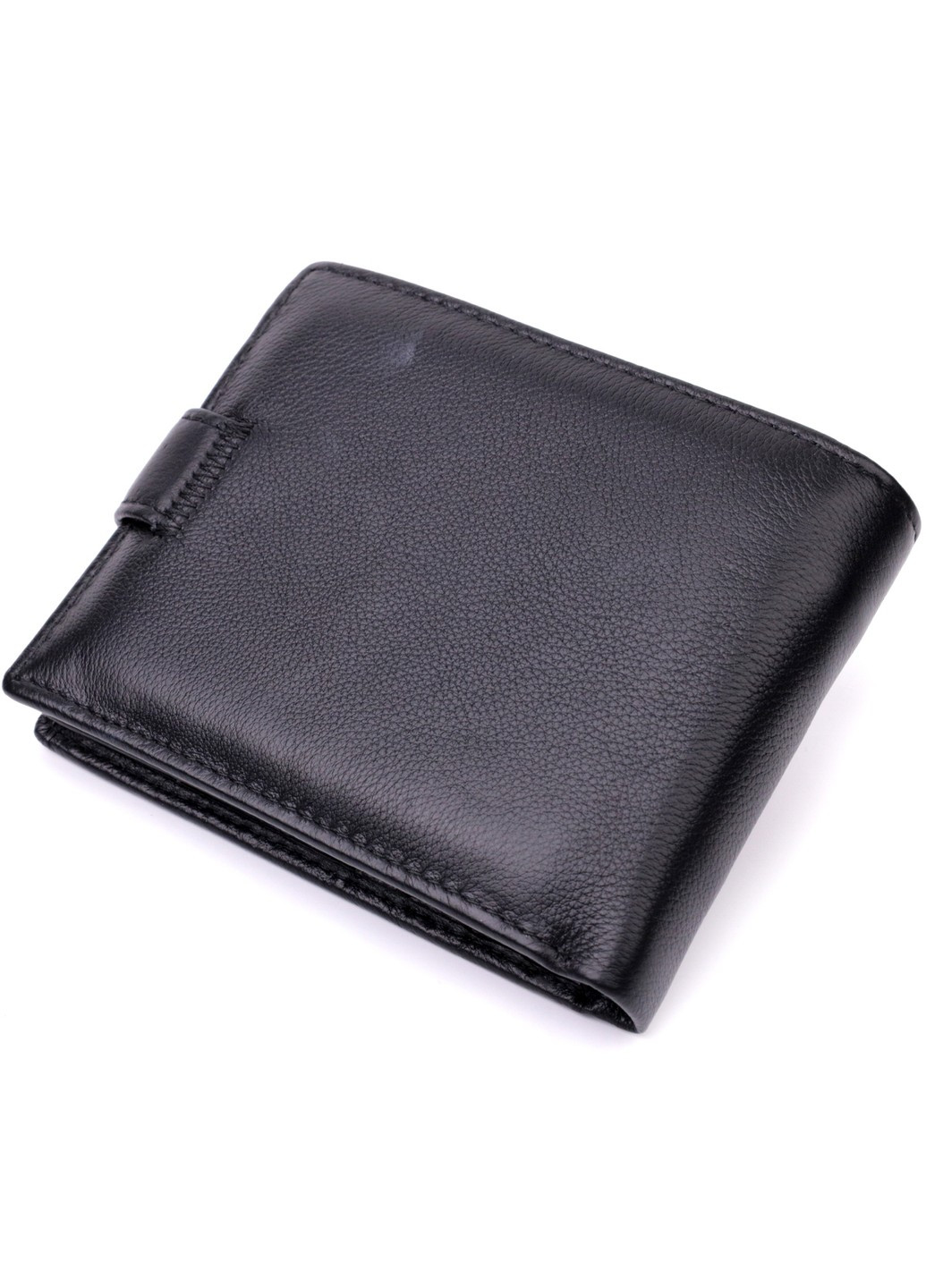 Горизонтальный мужской бумажник из натуральной кожи 22443 Черный st leather (277980563)