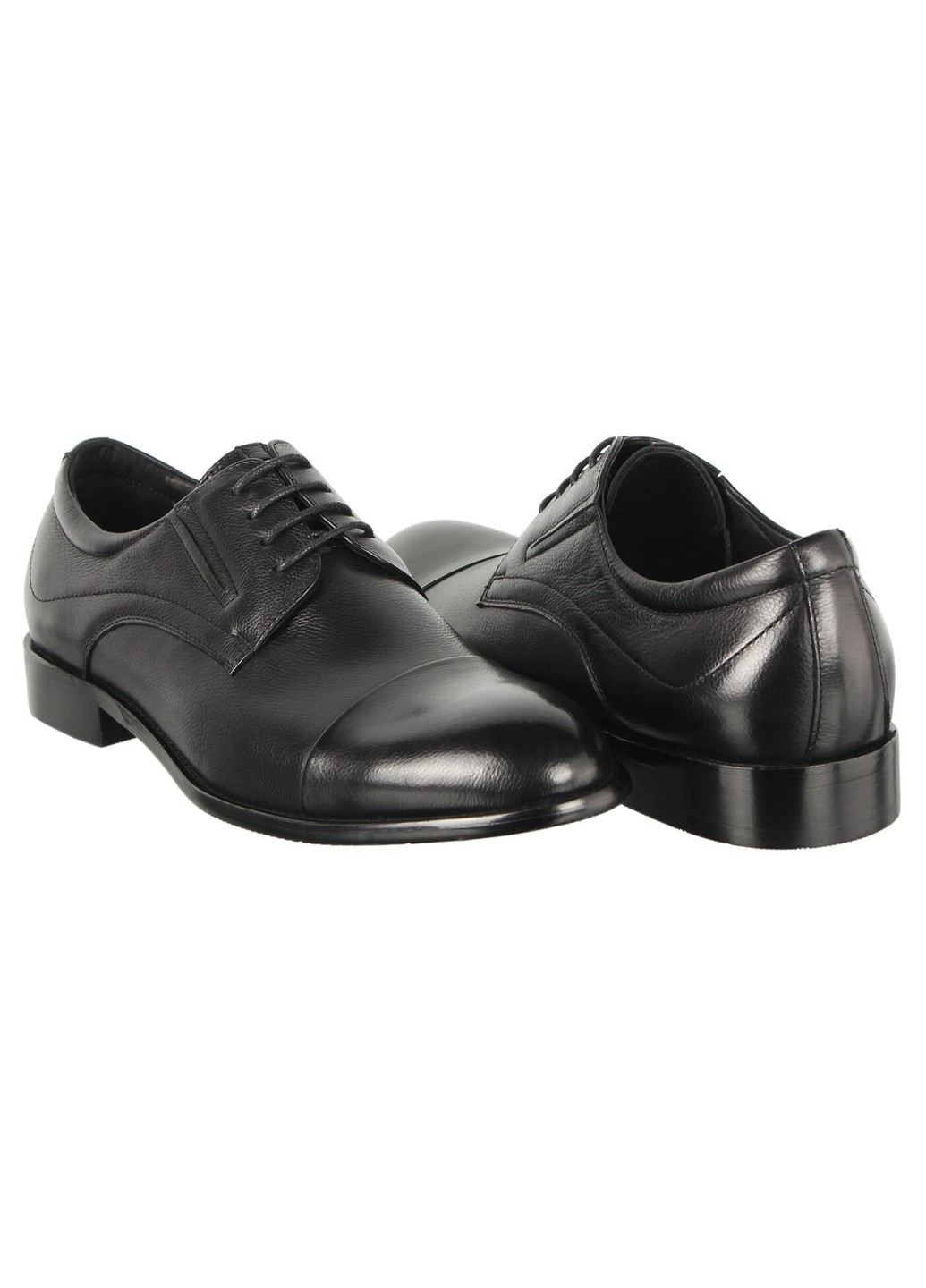 Черные мужские классические туфли 196609 Cosottinni на шнурках
