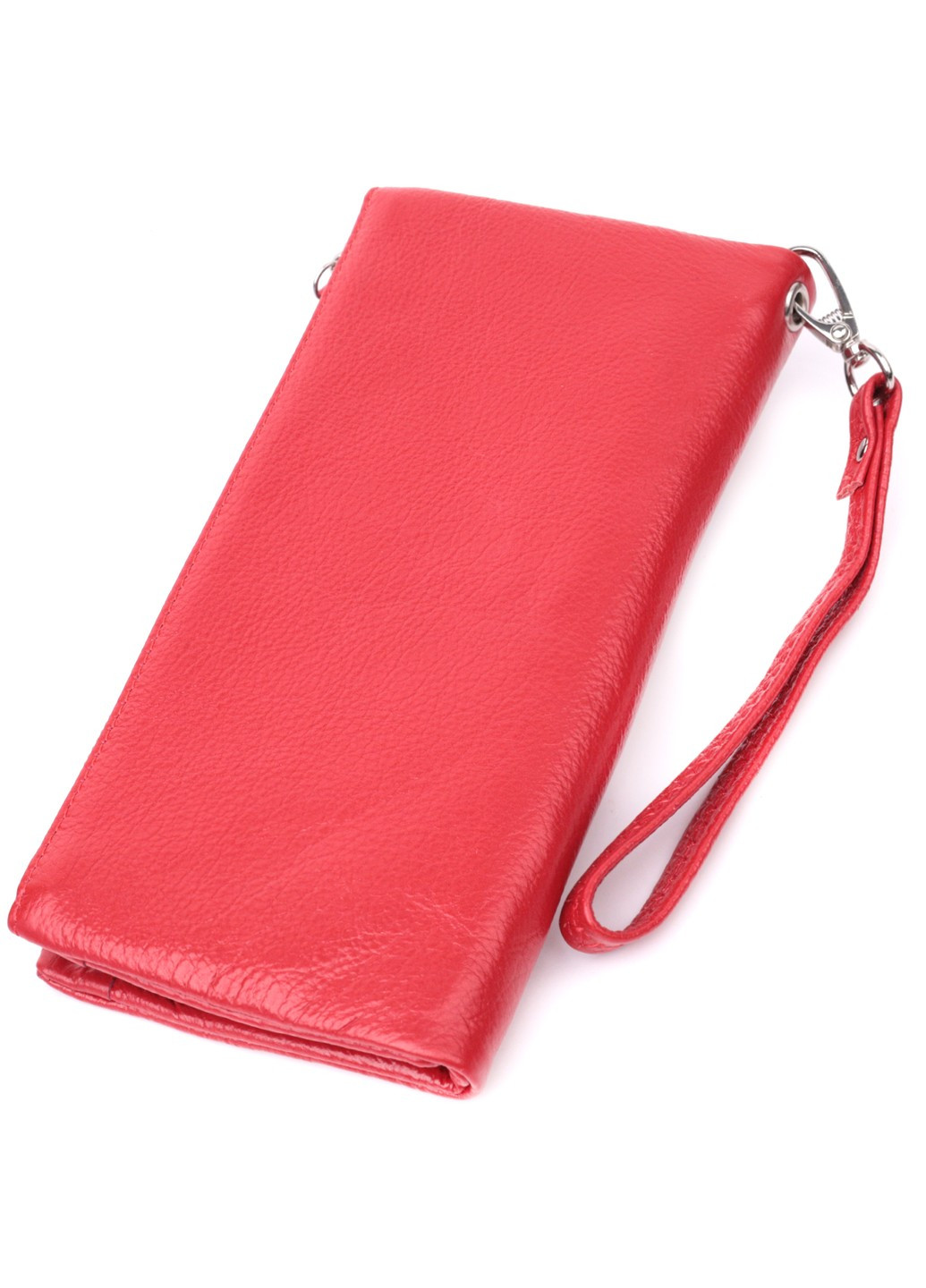 Кошелек-клатч для женщин с двумя молниями из натуральной кожи 22526 Красный st leather (277980510)