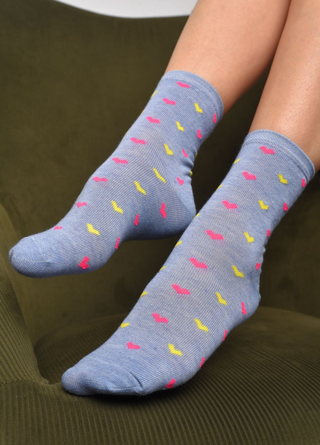 Шкарпетки жіночі демісезонні сірого кольору розмір 36-40 Let's Shop (277983276)