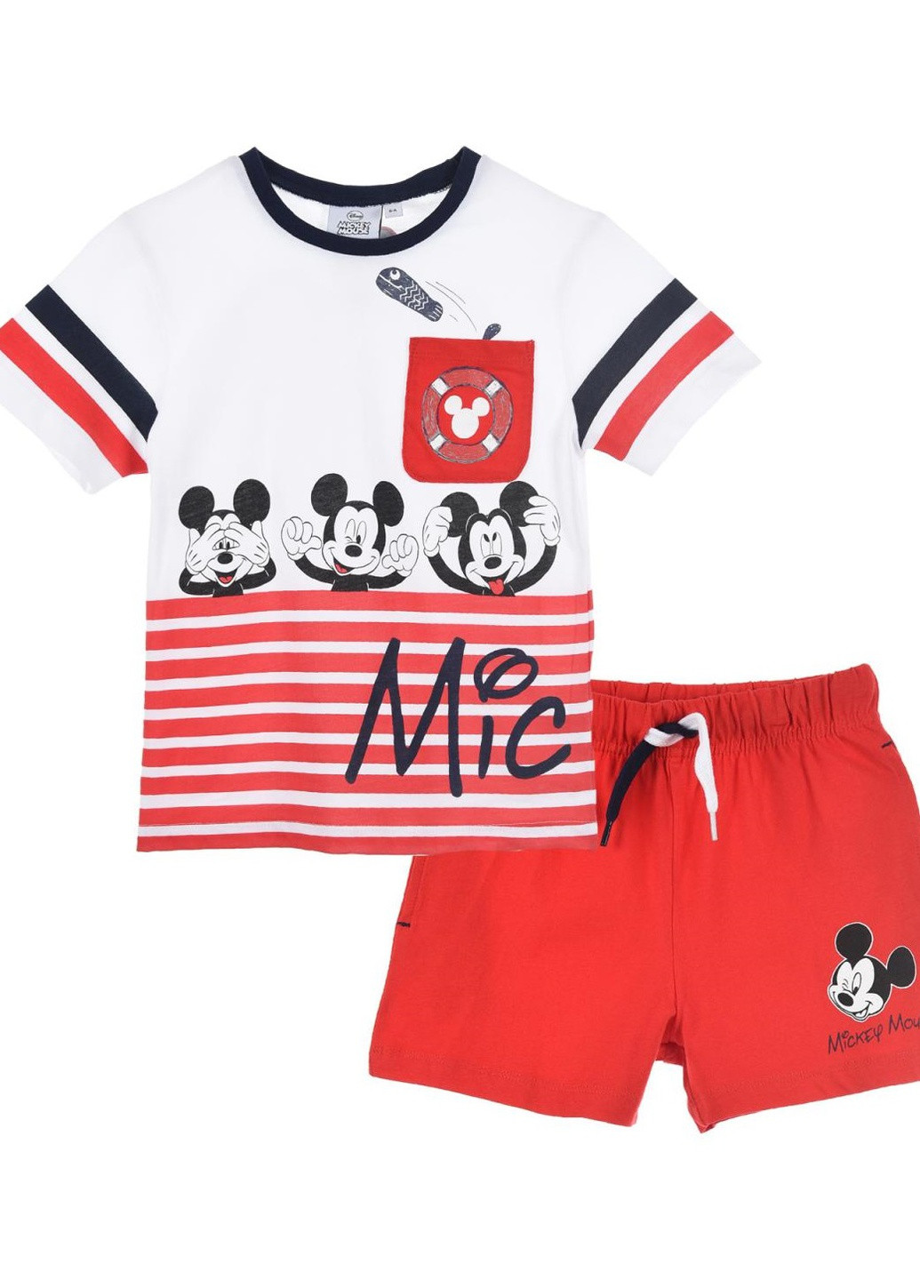Червоний комплект (футболка, шорти) mickey mouse (микки маус) ue11681 Disney