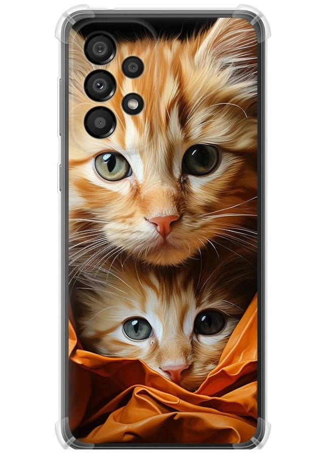 Силіконовий протиударний с посиленими кутами чохол 'Котики 2' для Endorphone Samsung Galaxy A33 5G A336B (267240223)
