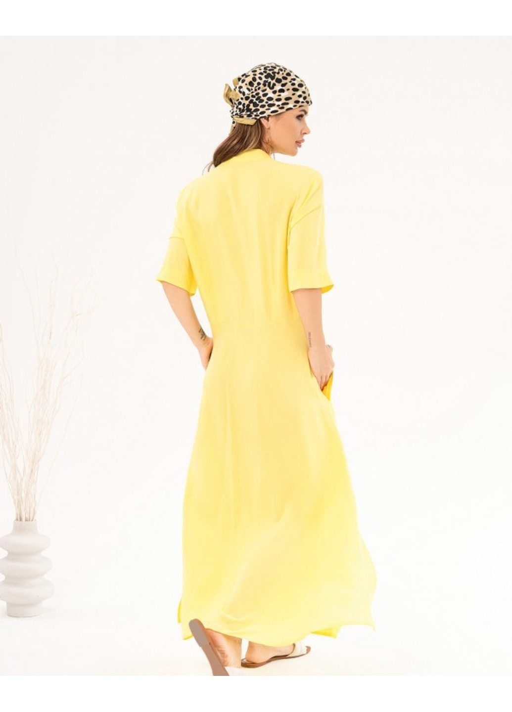 Жовтий повсякденний сукня 14072 жовтий ISSA PLUS