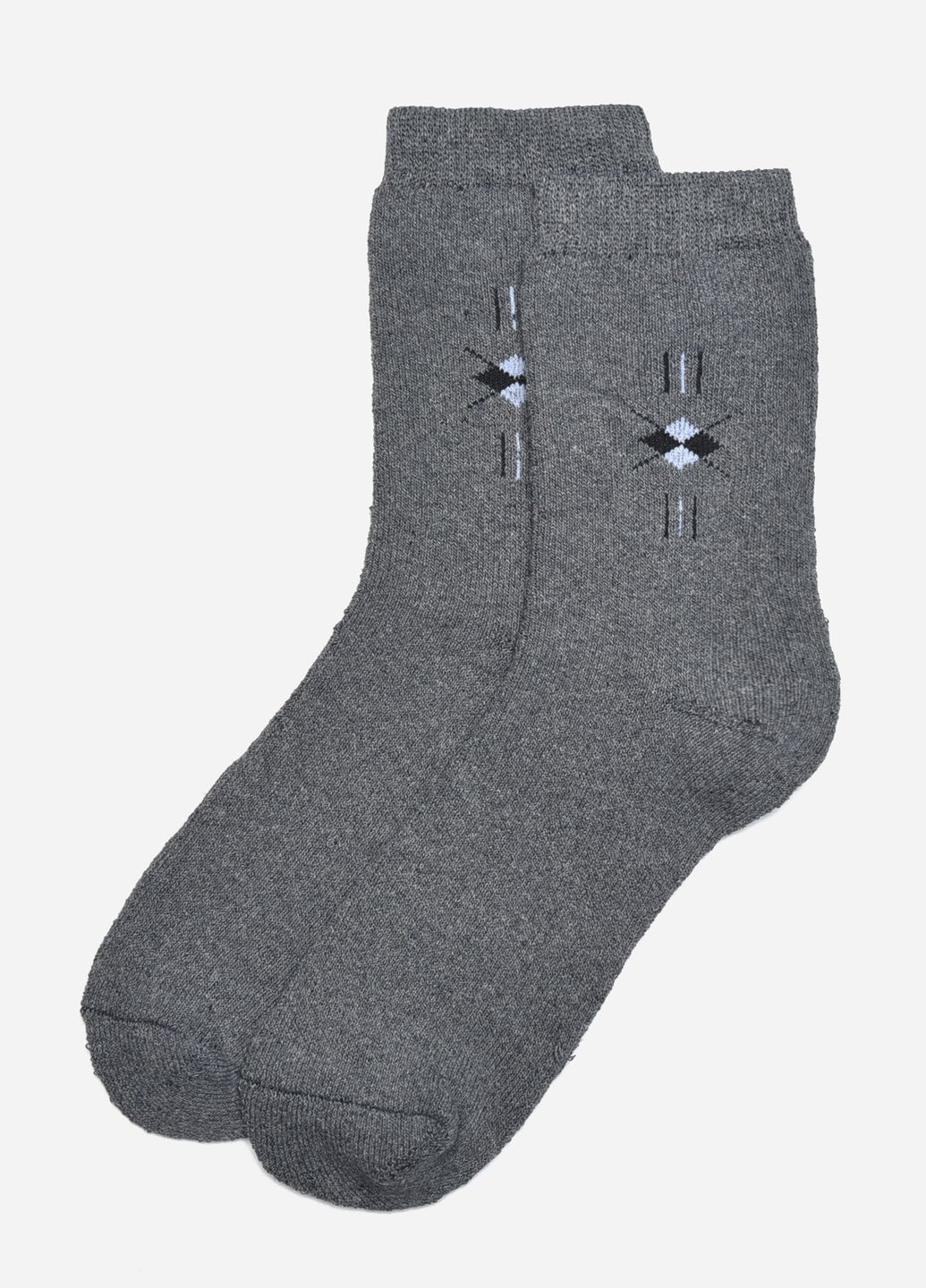 Носки махровые мужские серого цвета размер 40-45 Let's Shop (275928716)