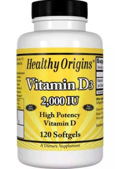 Vitamin D3 2000 IU 120 Softgels HO15374 Healthy Origins (256723900)