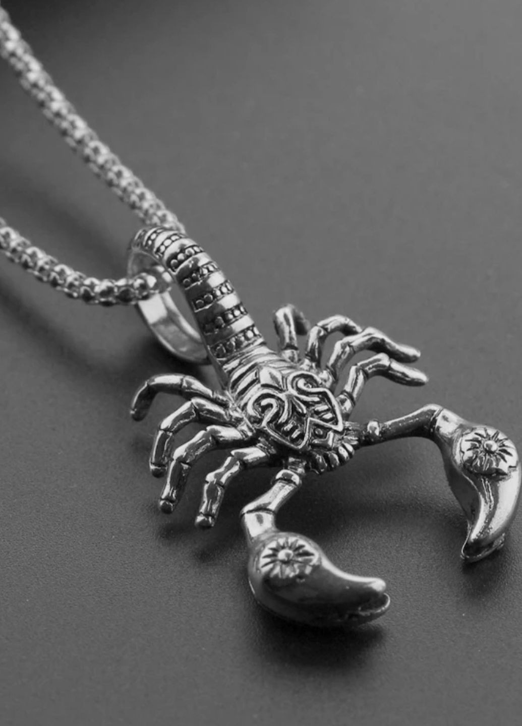 Мужская серебряная цепочка на шею Скорпион No Brand (265225633)