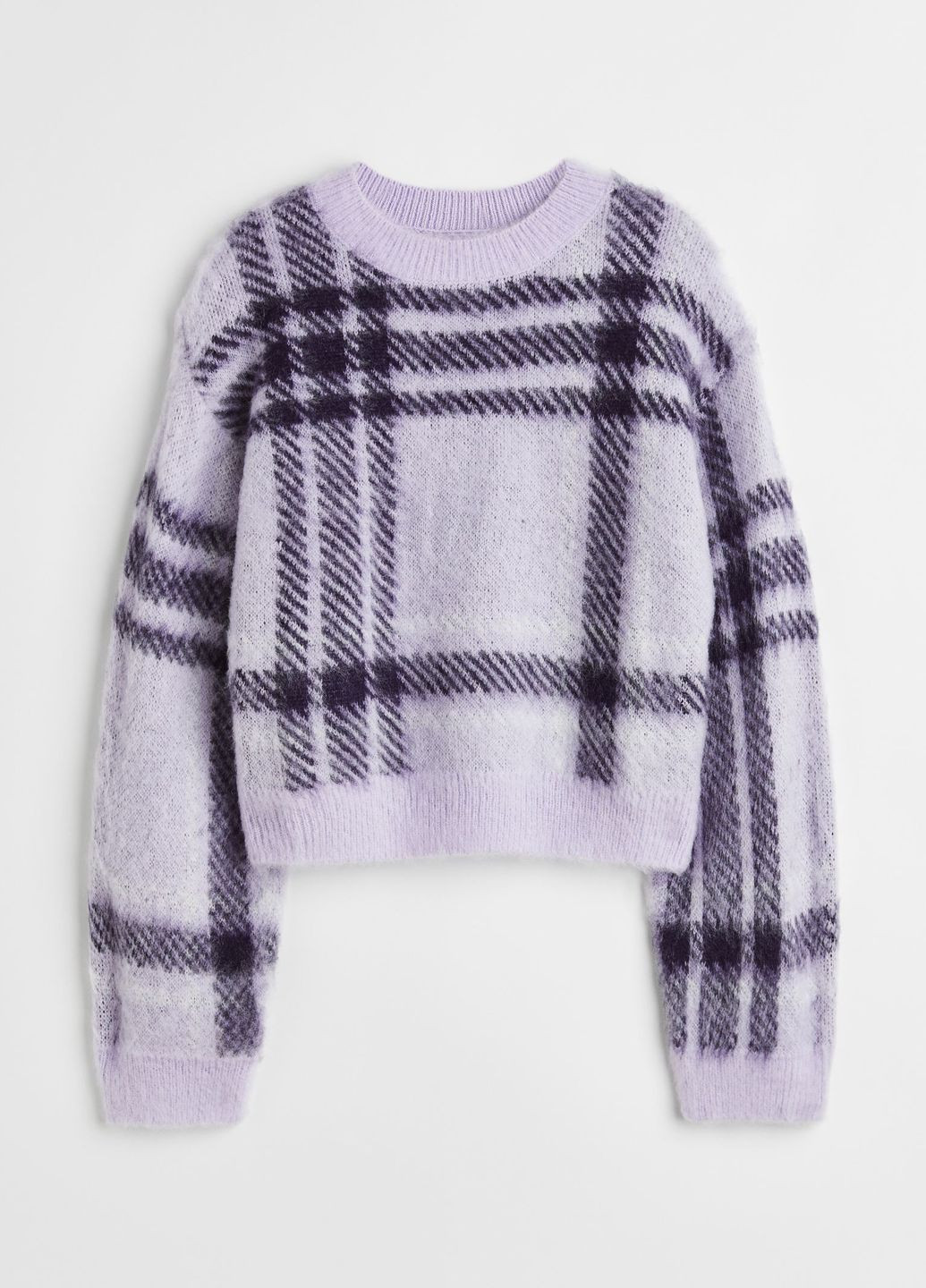Світло-фіолетовий зимовий м'який в'язаний светр. H&M