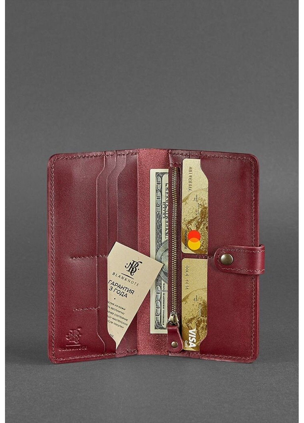 Жіночий шкіряний гаманець 7.0 Червоне BN-PM-7-RED BlankNote (276773444)
