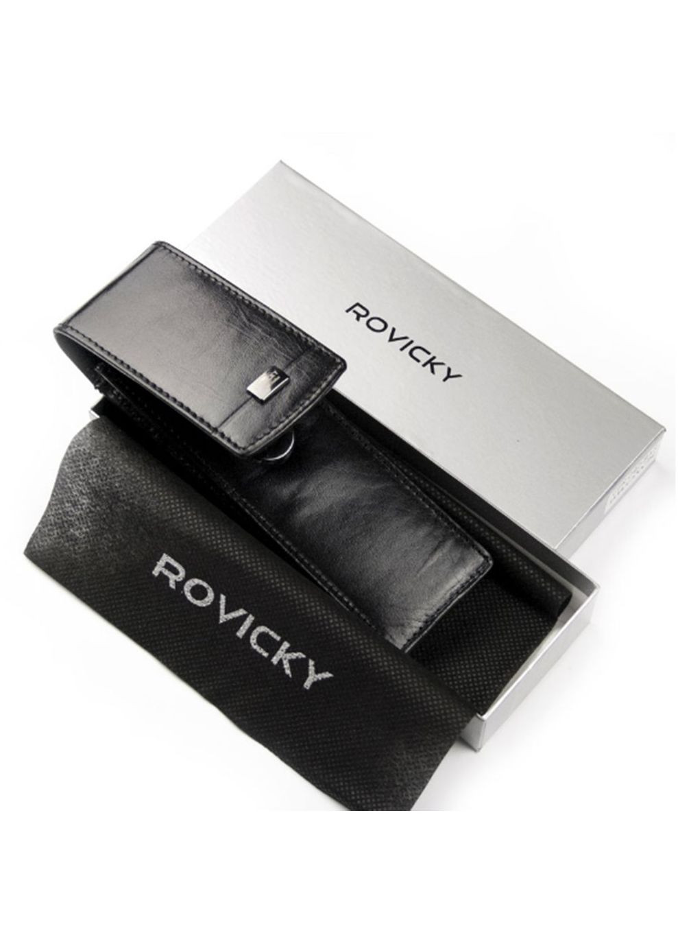 Футляр для ручек кожаный черный CPR-042 black Rovicky (275998175)