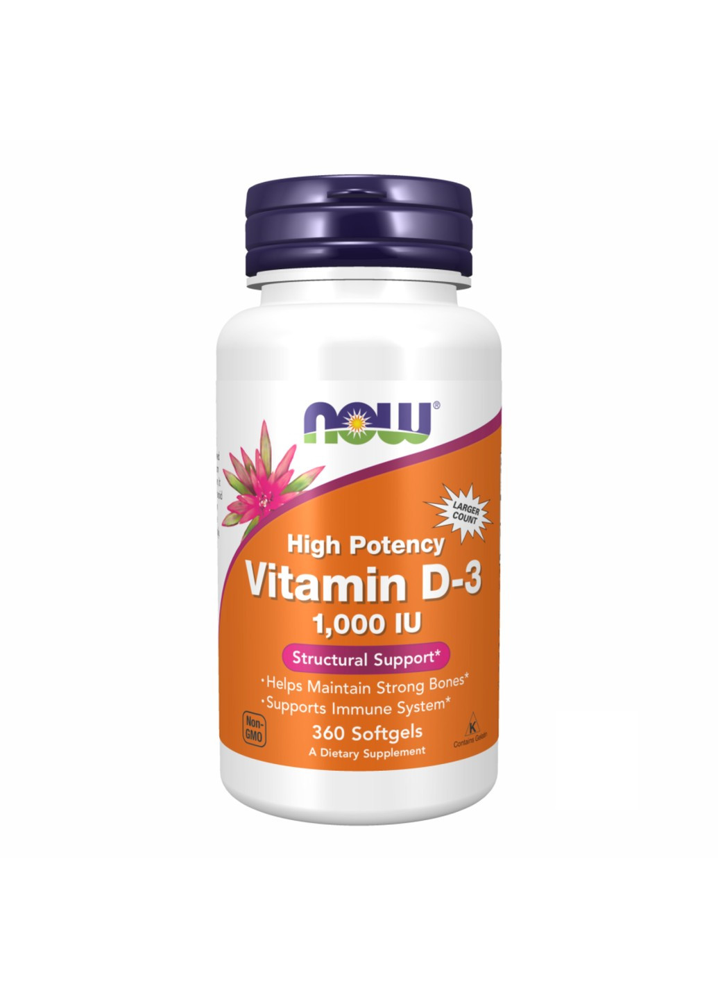 Вітамін Д3 Високоактивний D-3 1000 IU - 360 капсул Now Foods (269461823)