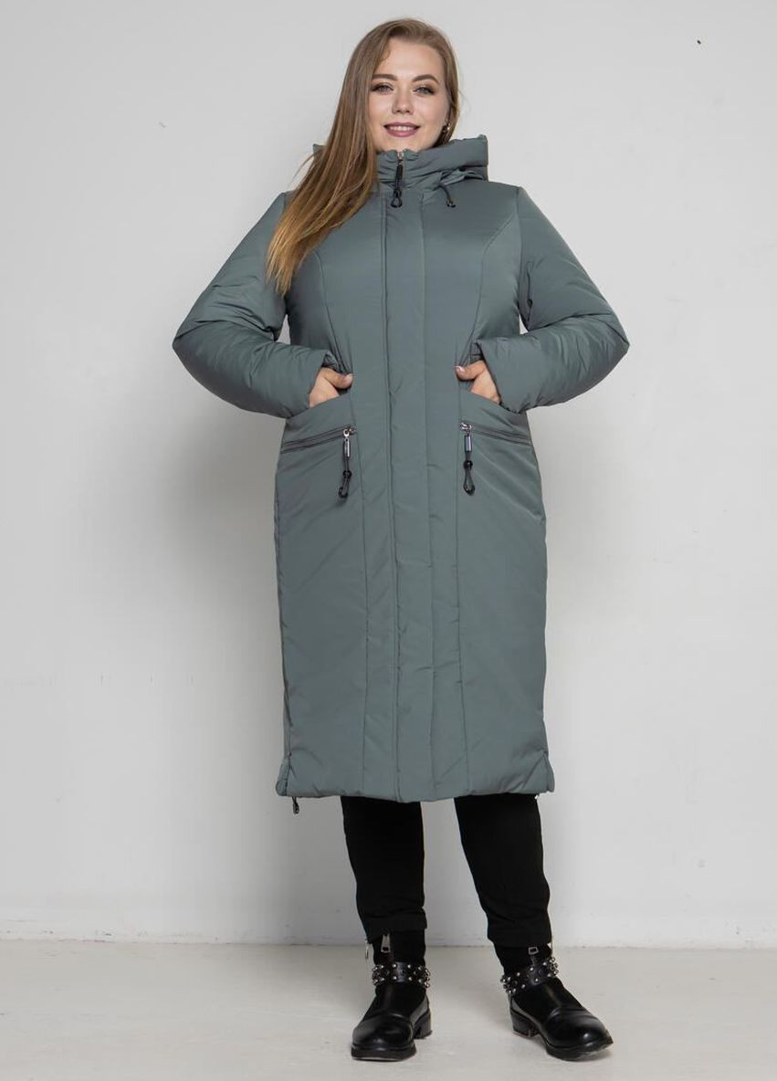 Бірюзова зимня зимова жіноча куртка великого розміру SK