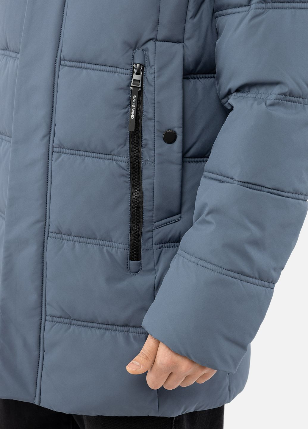 Синяя зимняя мужская куртка цвет синий цб-00220559 Kings Wind