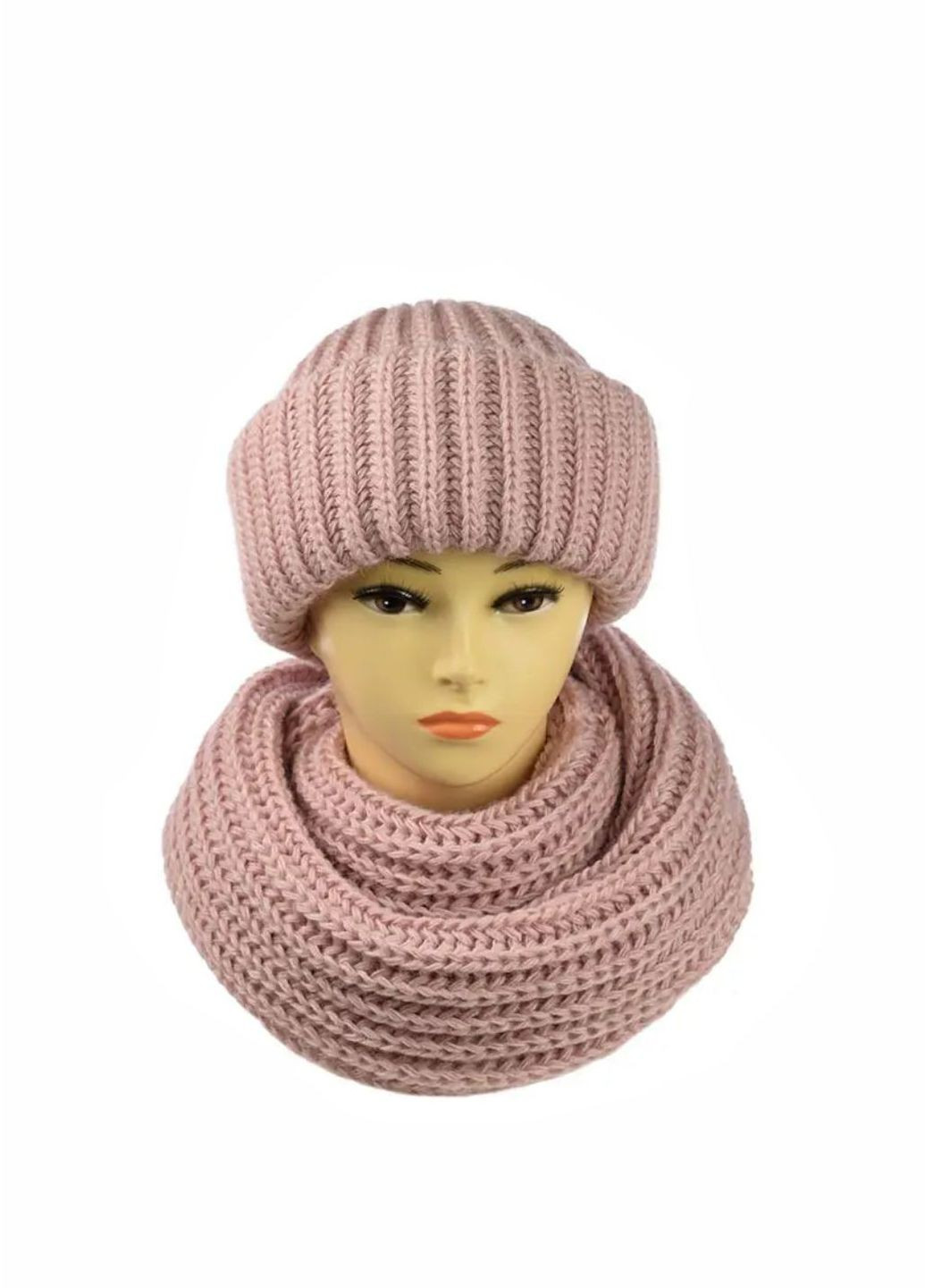 Женский зимний комплект Барбара шапка + хомут No Brand набор барбара (276260575)