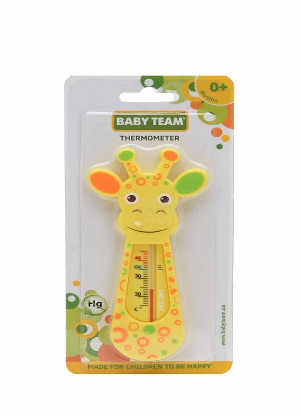 Термометр для воды "Жирафа" цвет разноцветный 00-00167285 Baby Team (259423360)