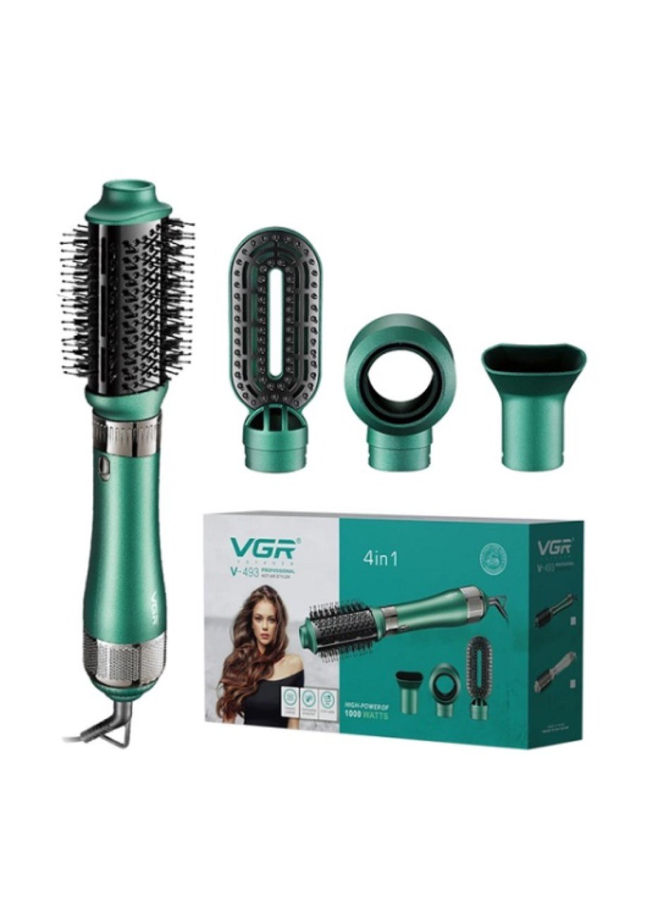 Фен-щітка для волосся 4в1 Зелений VGR v-493 (260339907)