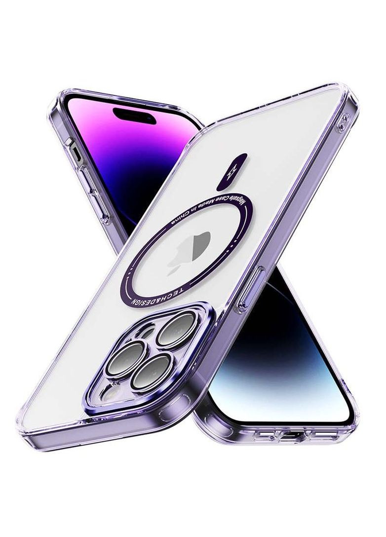 Чохол TPU+PC з кольоровими металевими кнопкам та MagSafe на Apple iPhone 12 Pro Max (6.7") Epik (262449848)