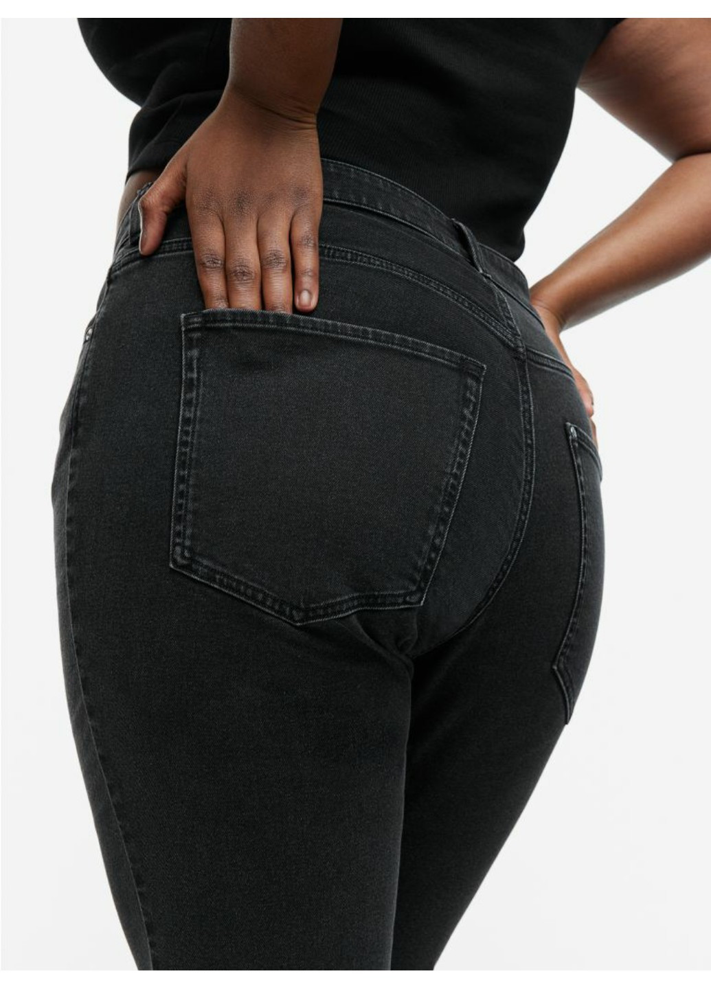 Жіночі джинси з пишною посадкою Bootcut nigh (56293) W36 Чорні H&M - (267223087)