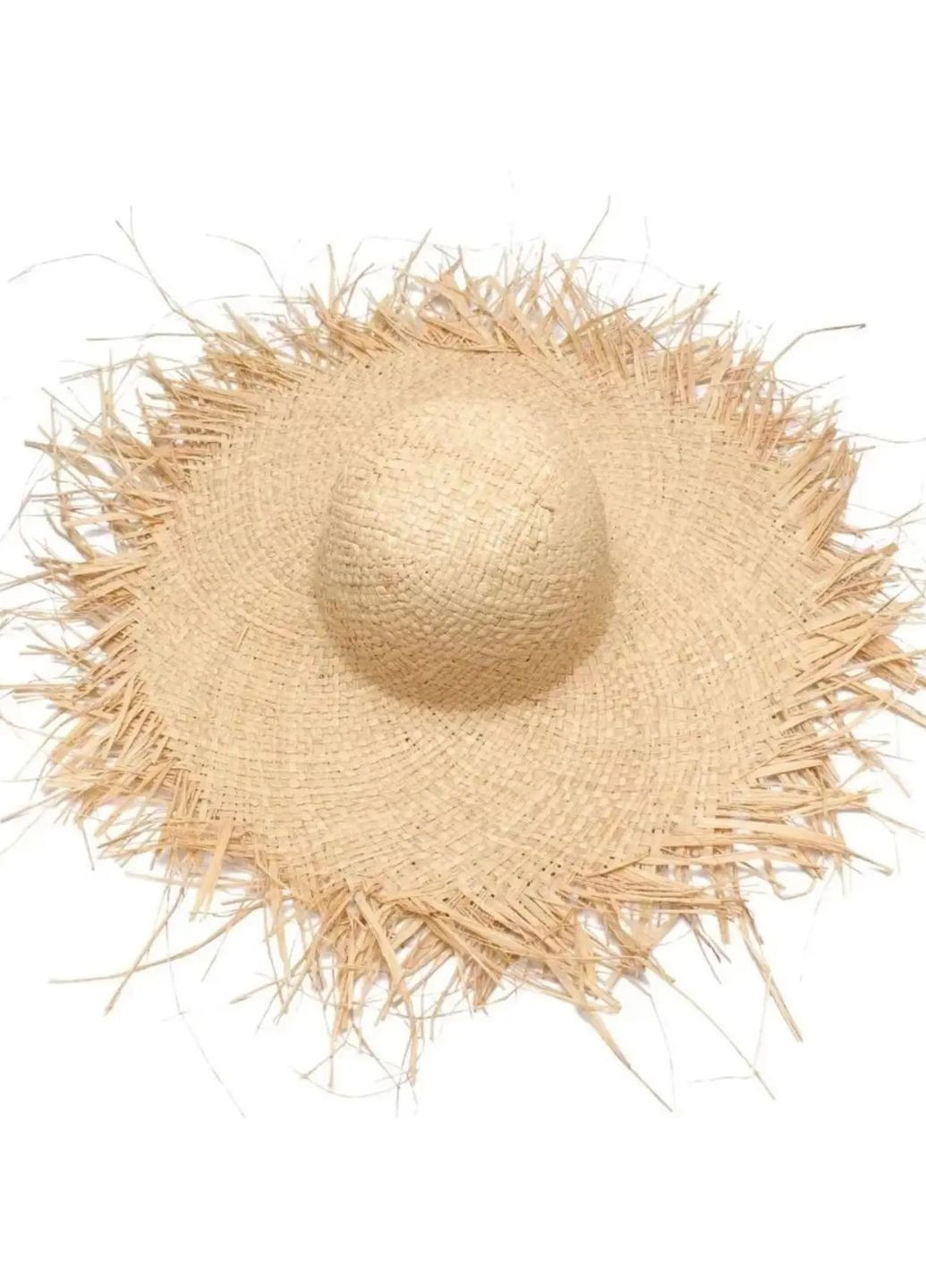 Шляпа соломенная широкополая с рваными краями No Brand (259160936)