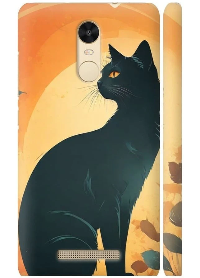 3D пластиковий матовий чохол 'Чорна кішка' для Endorphone Xiaomi Redmi Note 3 (275650750)