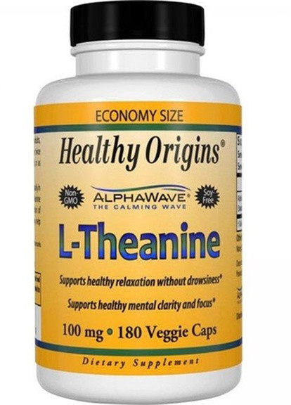 L-Theanine 100 mg 180 Veg Caps Healthy Origins (256723902)
