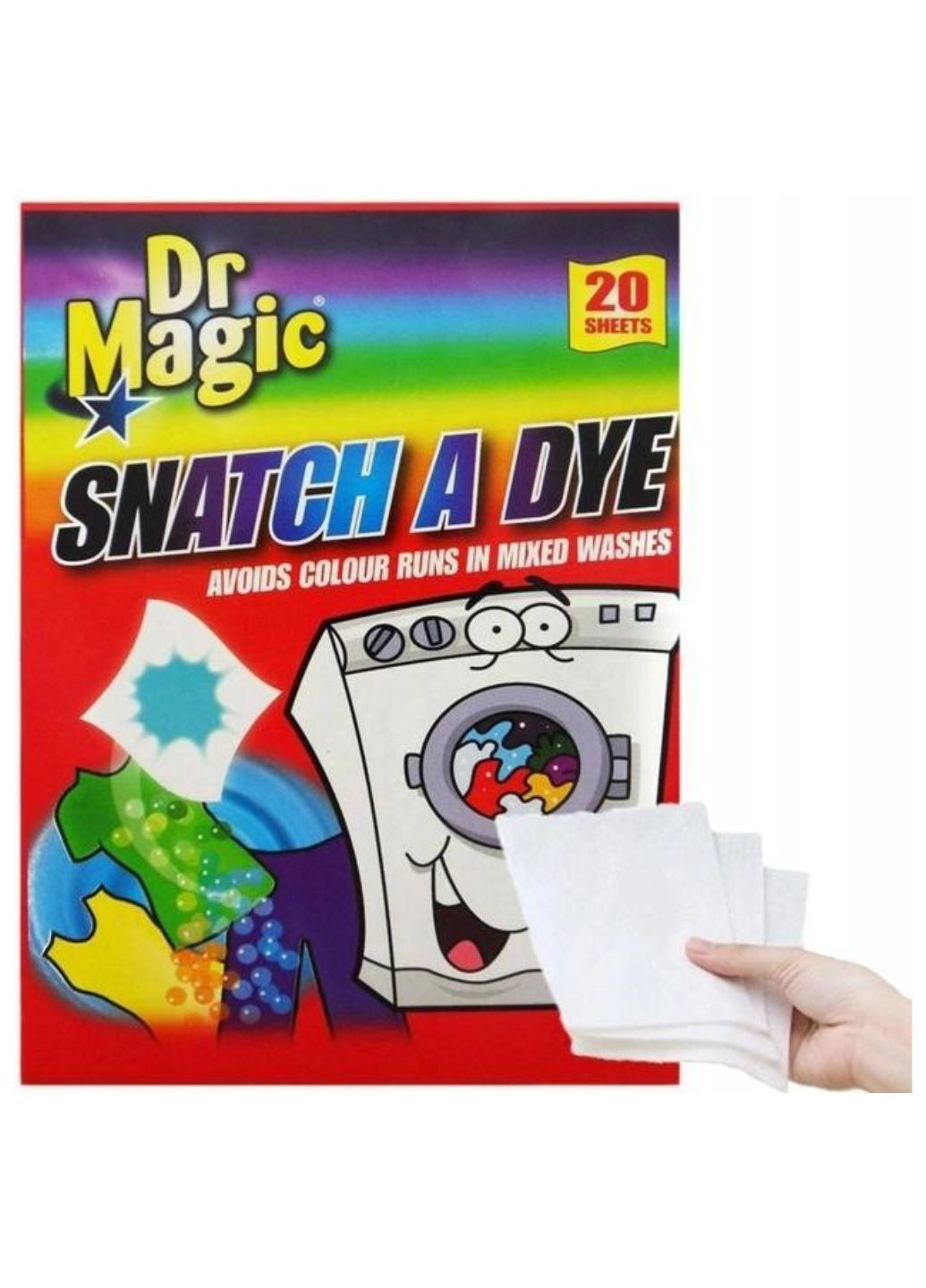 Салфетки-ловушка для цвета и грязи Dr. Magic Snatch A Dye 20шт Xpel Marketing Ltd (264306882)