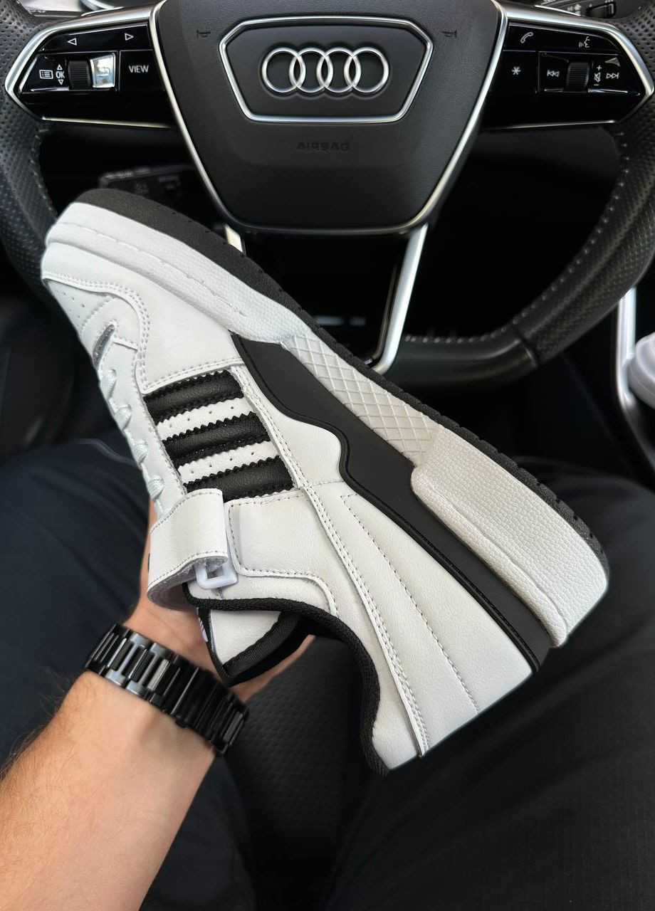 Білі Осінні кросівки чоловічі, вьетнам adidas Forum 84 Low White Black